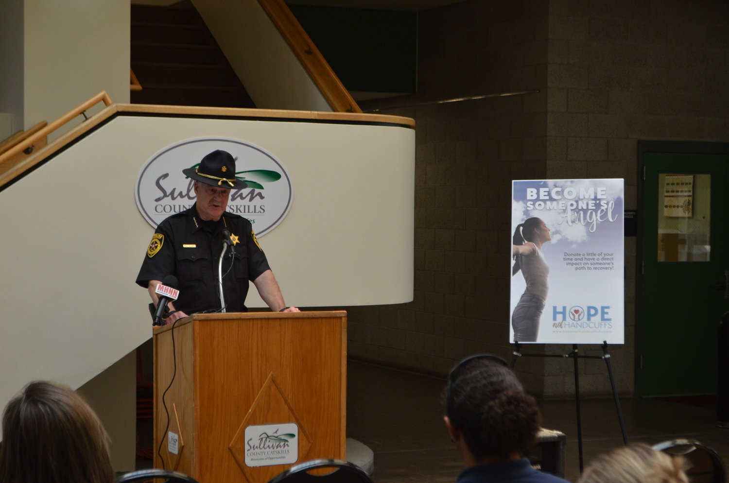 Sullivan County Sheriff Michael A. Schiff describes the benefits of the Hope Not Handcuffs program.